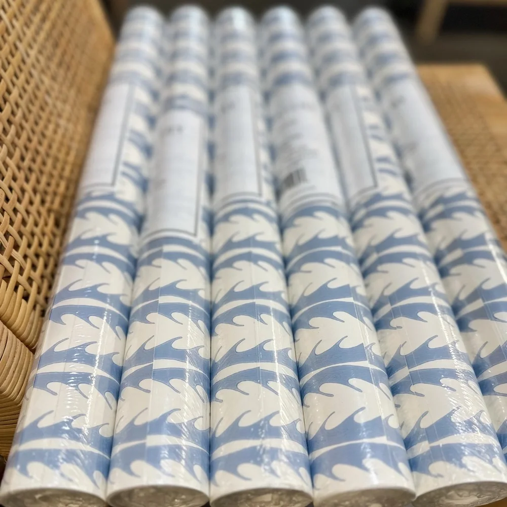 NEW Serena & Lily Oceana Wallpaper-Coastal Blue/White